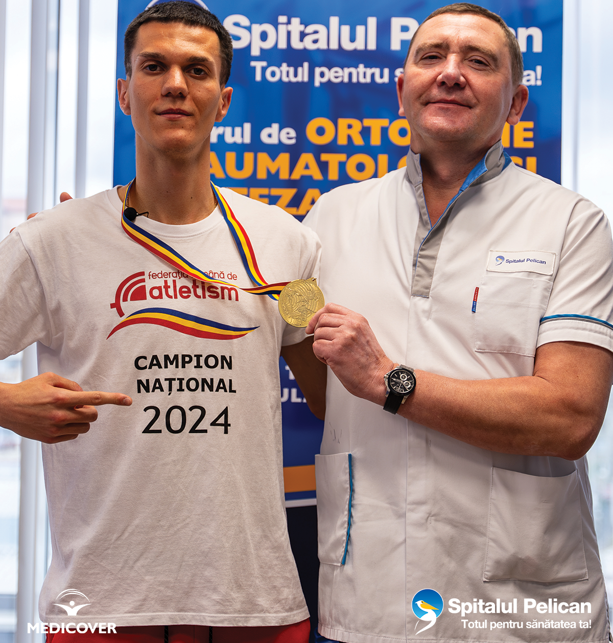 ORTOPEDIE-TRAUMATOLOGIE - cazul campionului național după operație complexă la menisc, relatată și la ProTv: „Dr. GABOR SORIN este un erou!”