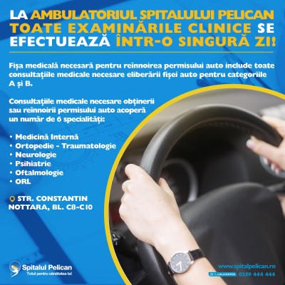 La noi primiti fisa medicala pentru obtinerea sau reinnoirea permisului auto in timp util!