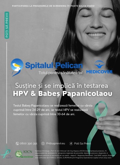 Program National de Screening GRATUIT al Cancerului de Col Uterin continua la Spitalul Pelican