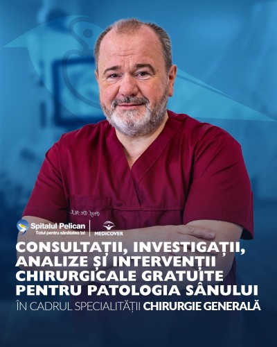 CHIRURGIE GENERALĂ: Consultații, investigații, analize și intervenții chirurgicale gratuite pentru patologia sânului