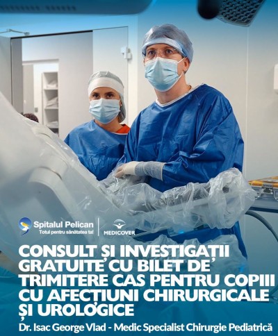 CHIRURGIE PEDIATRICĂ: consultații și investigații GRATUITE în luna septembrie 2026!